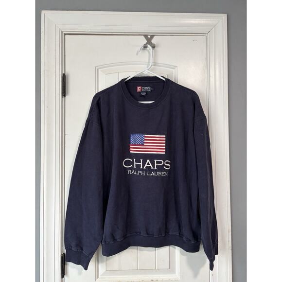 VTG 90s Ralph Lauren Chaps Men's Size Medium Crewneck Sweatshirt - Picture 1 of 3